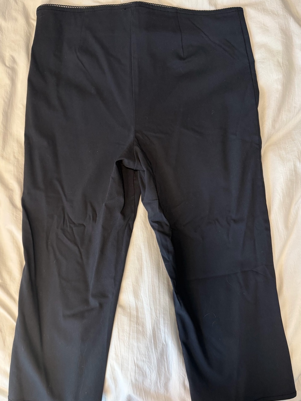 Kimchi Blue Black Cropped Capri Pants with Ankle Slit - Picture 3 of 3